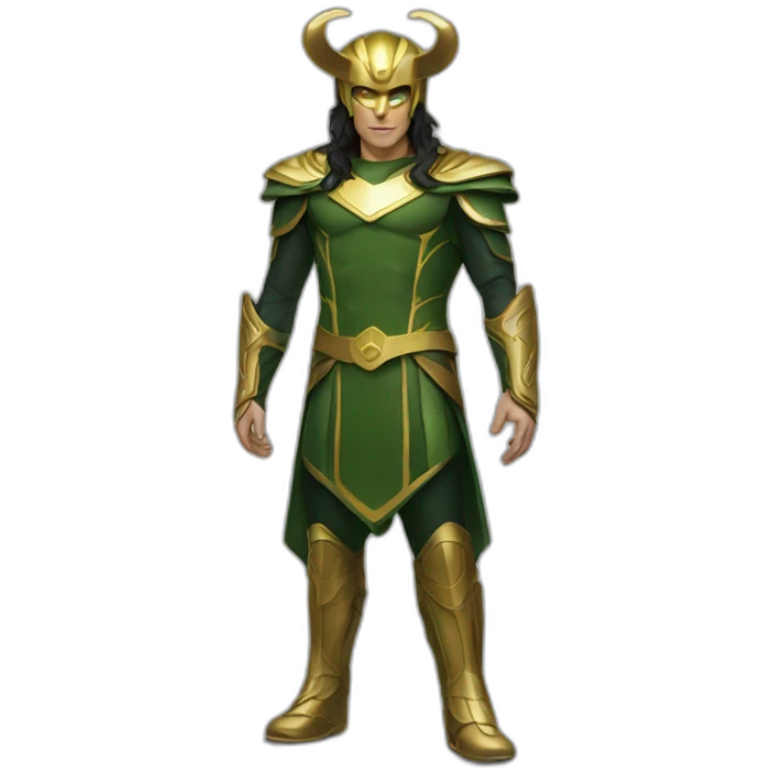 Loki full body with golden helmet  emoji