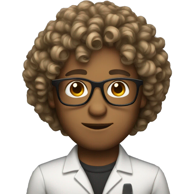 Nerd curly hair emoji