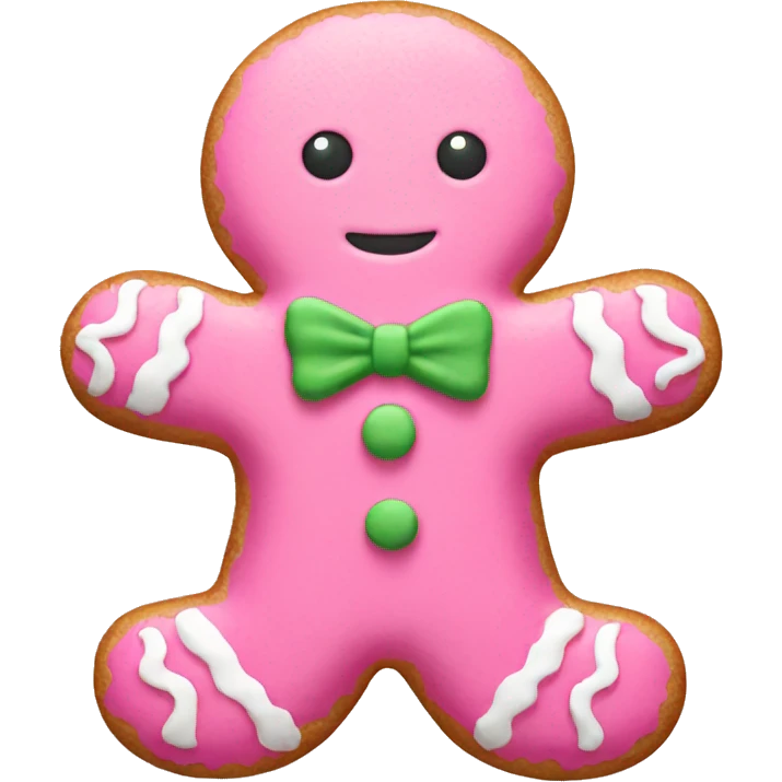 Pink gingerbread  emoji