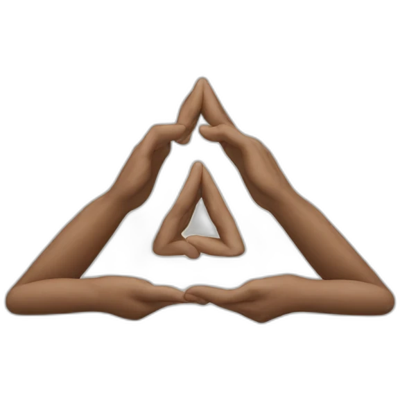 Triangle formed with fingers emoji