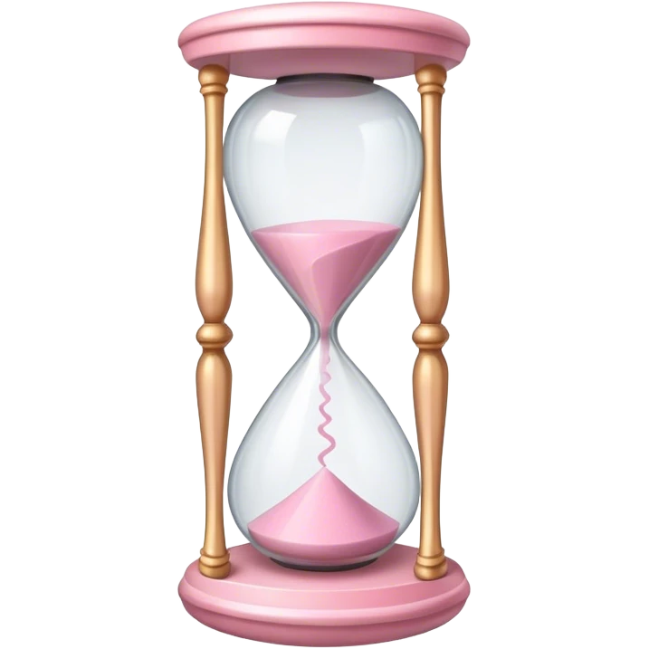 ampulheta rosa claro emoji
