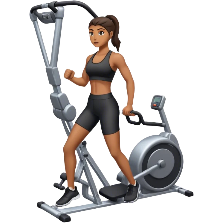 gym cable machine standing exercise emoji