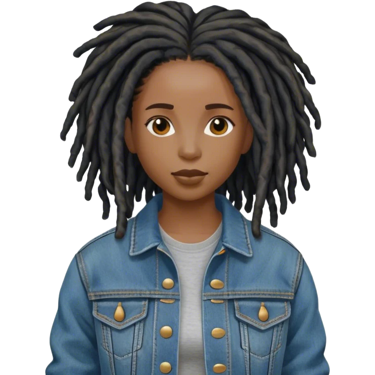 Black woman with dreadlocs  emoji