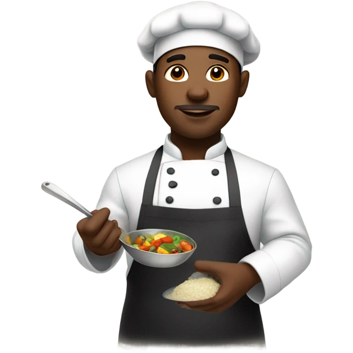 Black Chef cooking  emoji