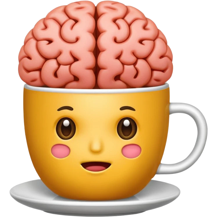 Brain in a cup emoji