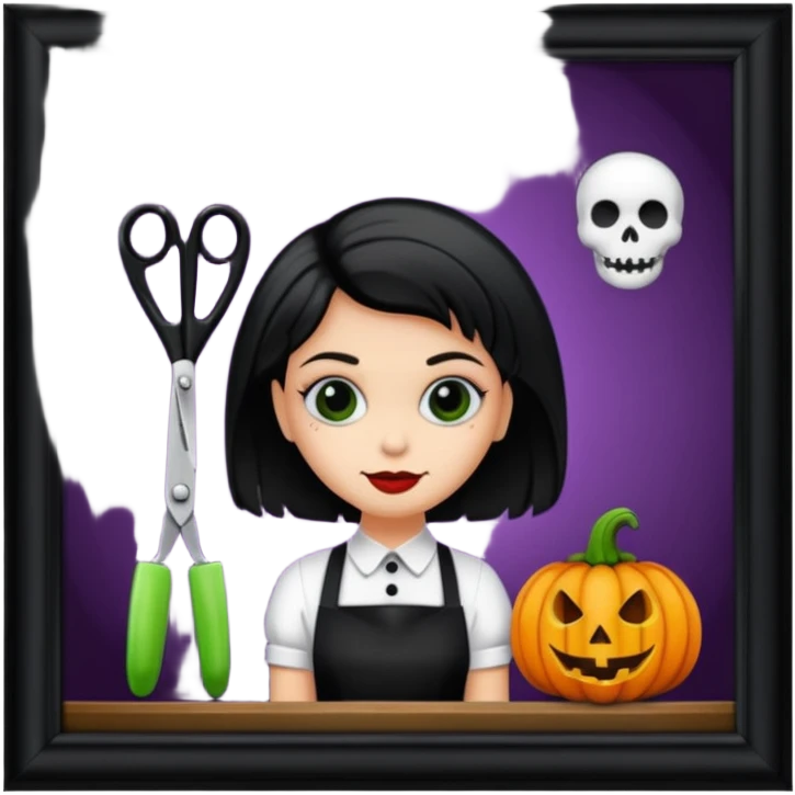 halloween hairdresser saloon emoji