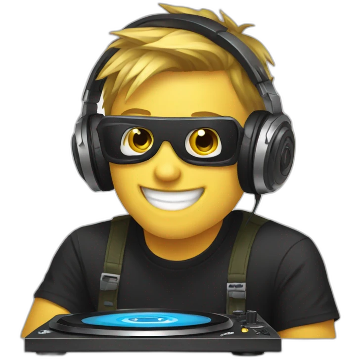 hawkeye playing dj emoji
