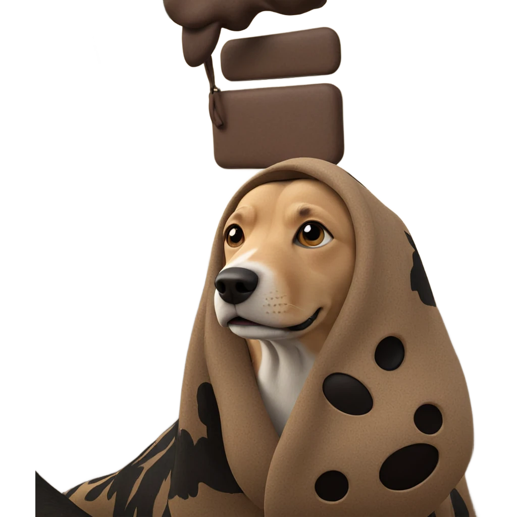 dog in nature background emoji