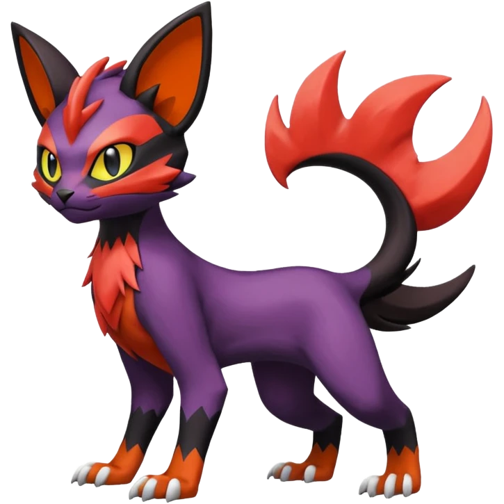 Liepard-Noivern-Litten-Sprigatito-Pokémon-fusion-creature (full body) emoji