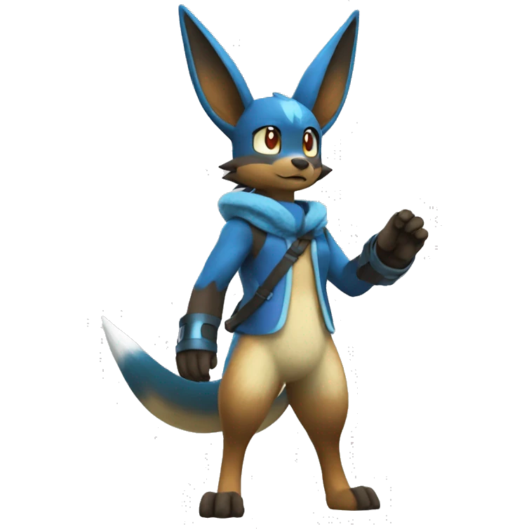Lucario-Eevee full body emoji