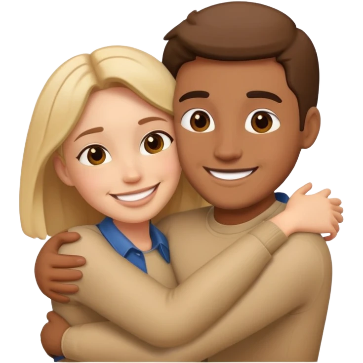 Hug couple emoji