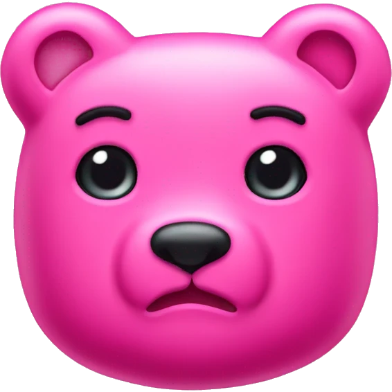 Pink gummy bear emoji