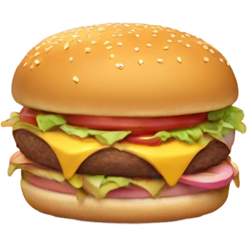 A Kirby eating burger  emoji