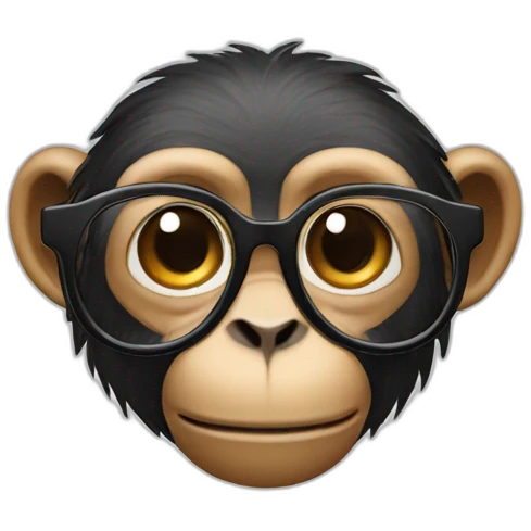 Monkey with glasses emoji