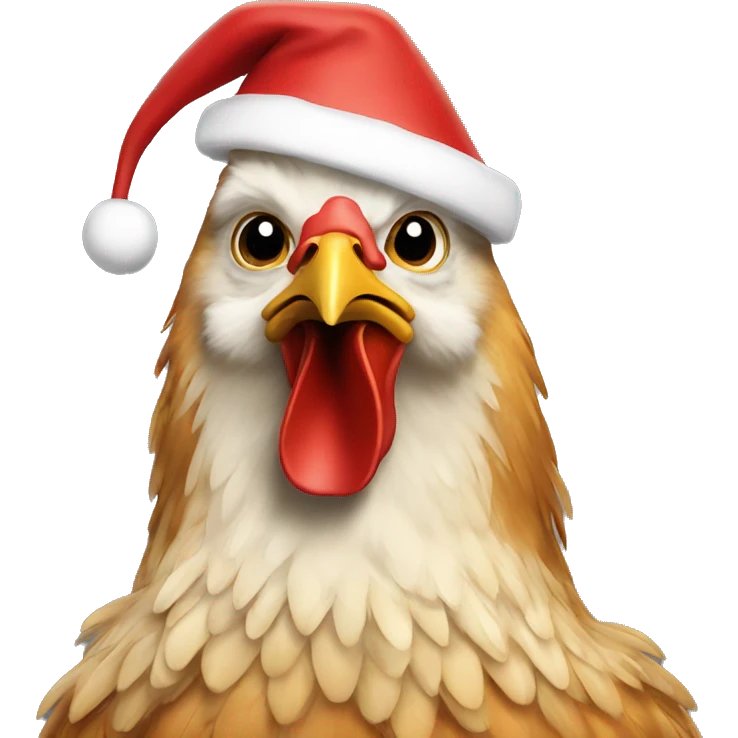 Chicken Santa emoji