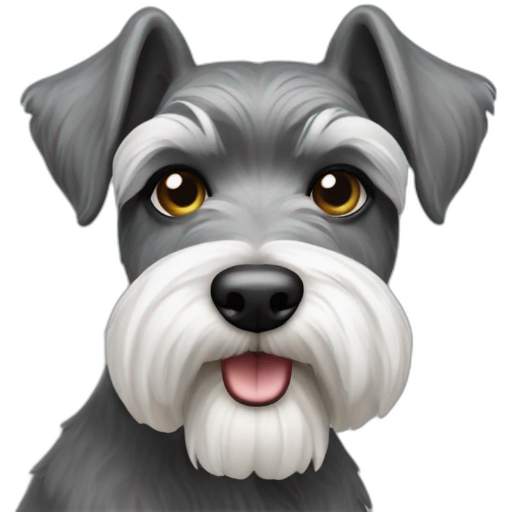 salt and pepper miniature schnauzer emoji