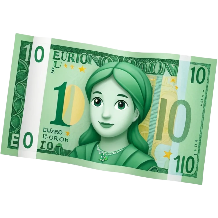 banconota verde 10 euro emoji