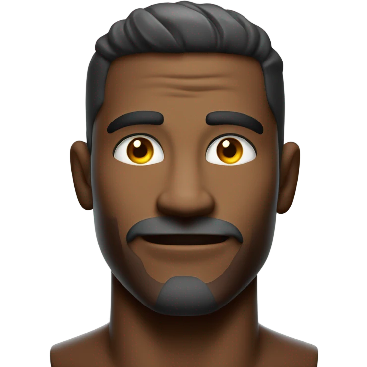 Chiseled face, neon glow, confident smirk. emoji