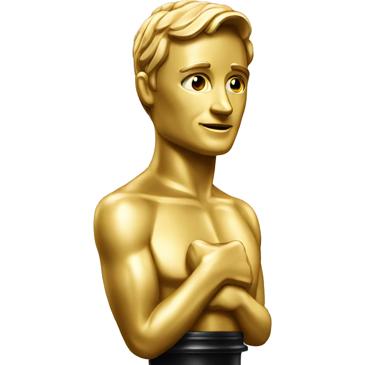 A gold Oscar statuette emoji