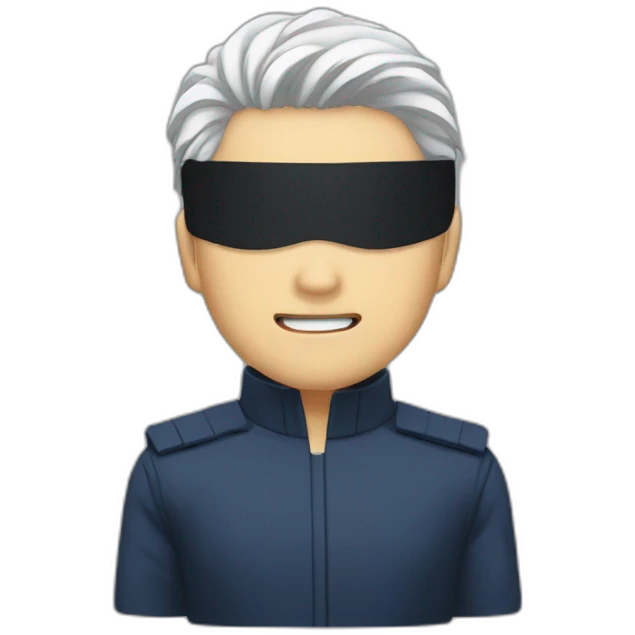 Gojo satoru with blindfold emoji