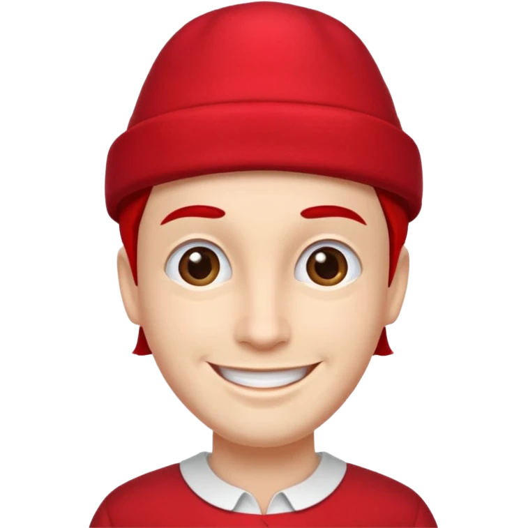 red hat and red dress man emoji