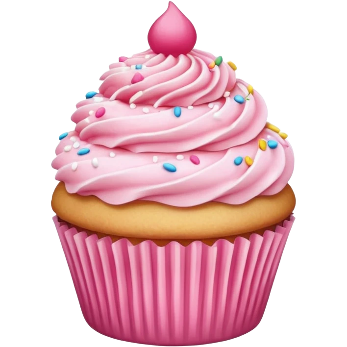 Cupcake with pink icing emoji