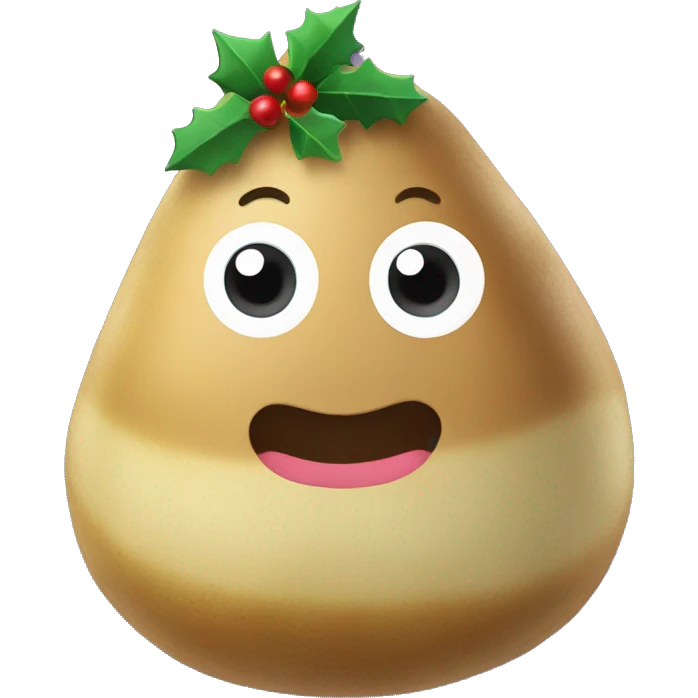 A cute Christmas potato  emoji