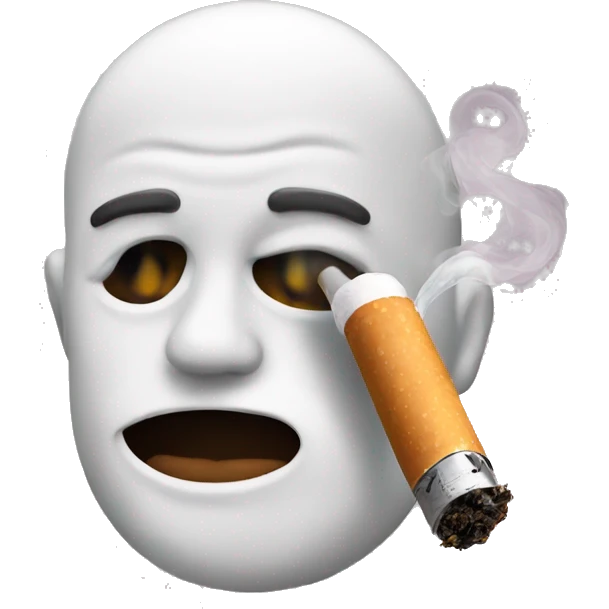 emoji smoking a vape emoji