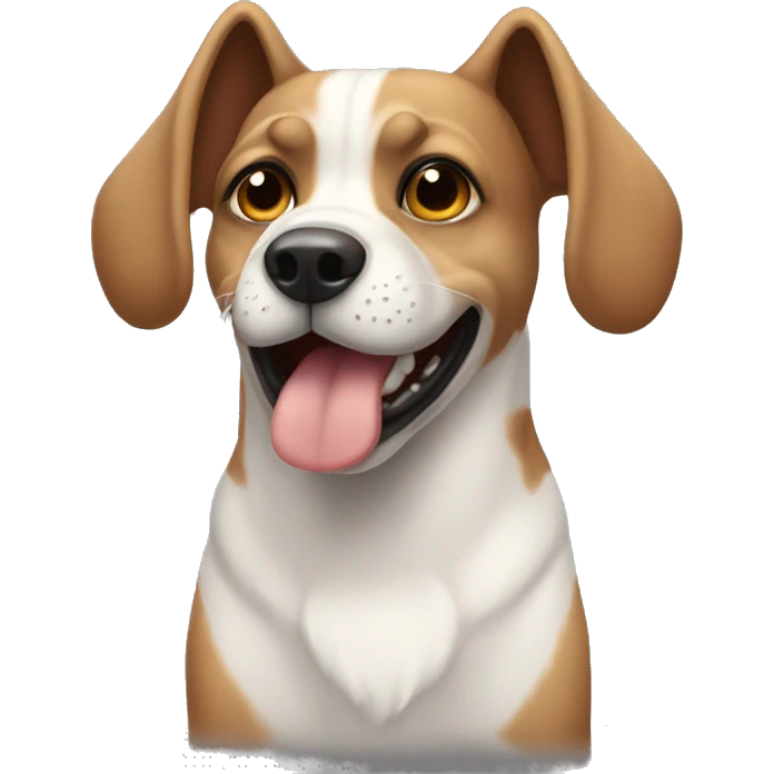 Perro con orejas  emoji