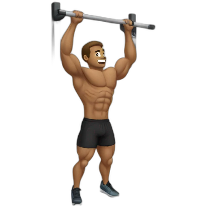 athlete doing pull ups crossfit emoji