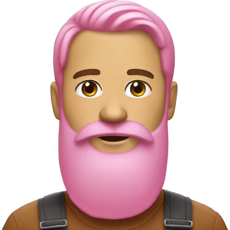 Beard with a pink moño emoji