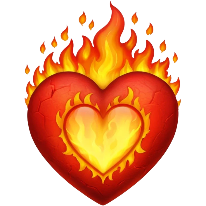 ATeşli kalp emoji