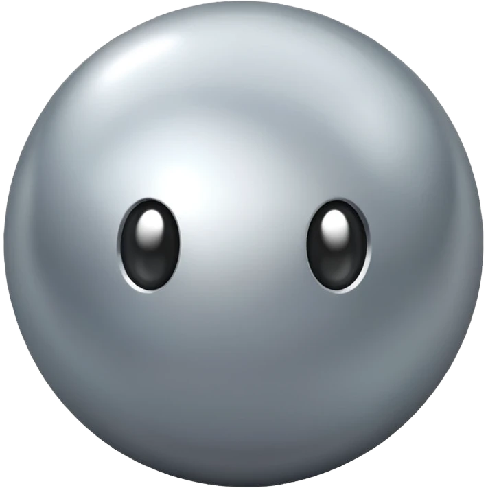 silver smooth chrome ball emoji