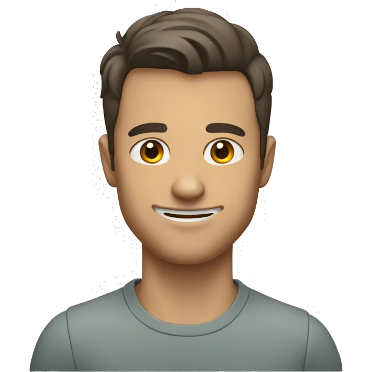 guy with a finger up to his jaw line make a very sharpe jaw line emoji