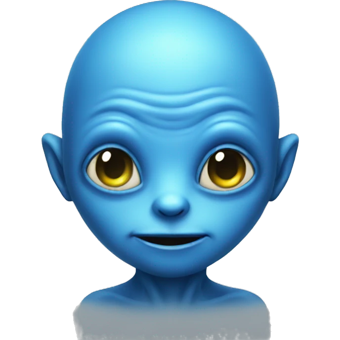 blue alien emoji