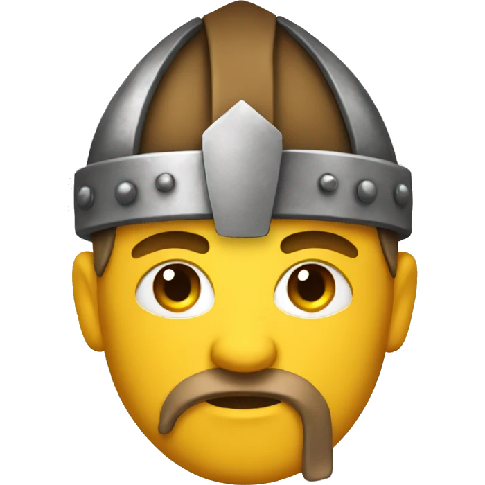 A man's head with viking hat emoji