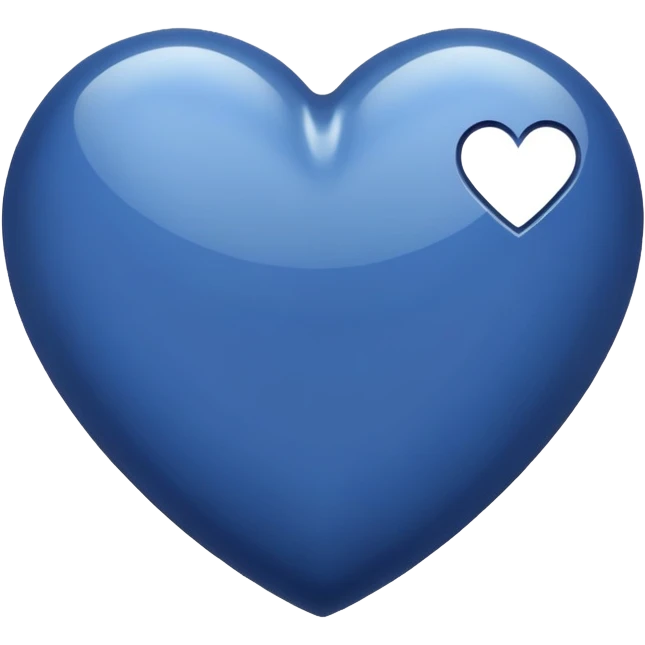 Navy blue heart emoji