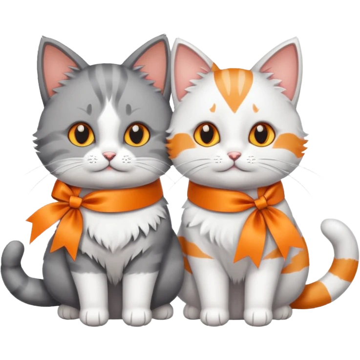 cats with ribbon emoji