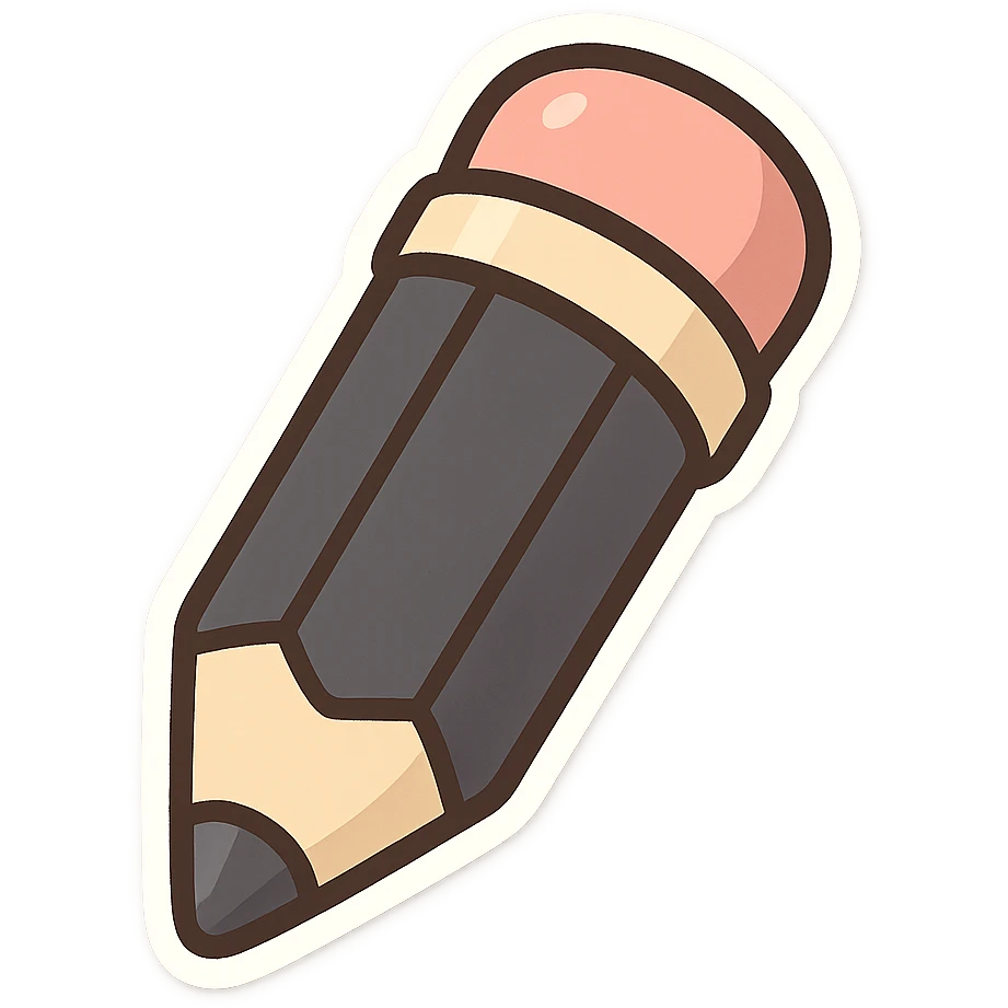 simple black pencil emoji