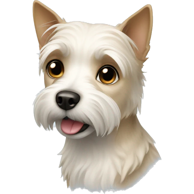Creamy small dog terrier emoji
