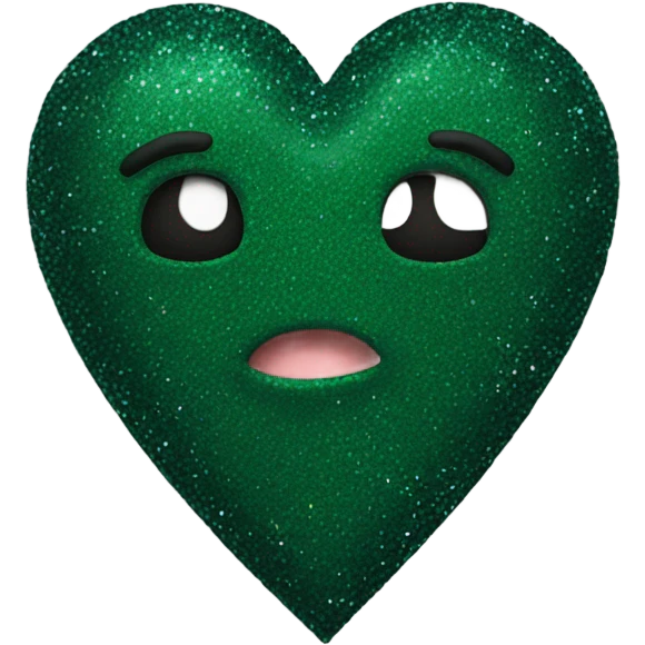 dark green heart with glitter emoji
