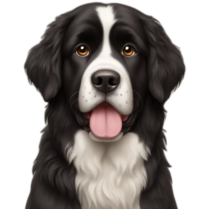 a photo of a dog Newfoundland emoji