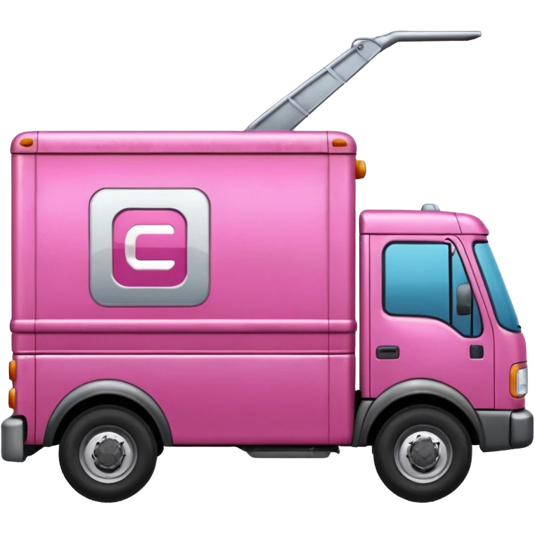 caminhao de entrega rosa emoji