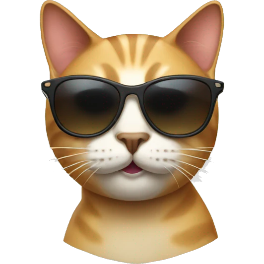 Cat with sunglasses emoji