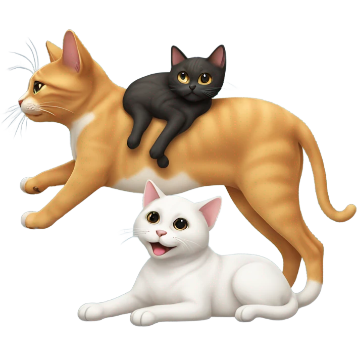 Cat riding a dog  emoji
