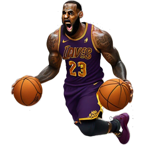 LeBron James dunking emoji