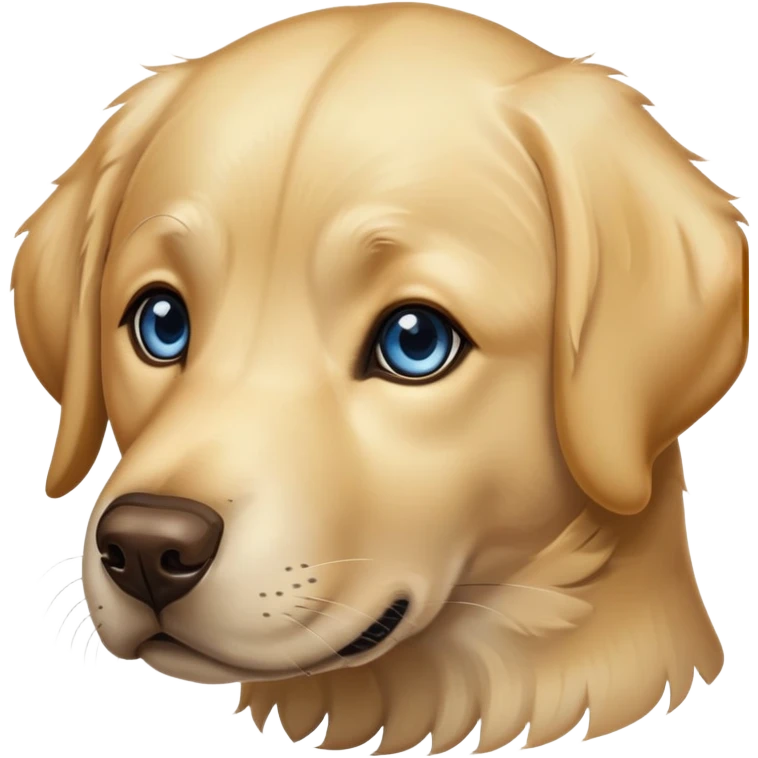Labrador with right blue eye and left dark eye emoji