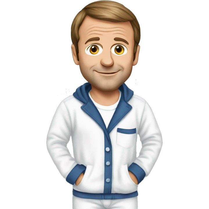 Emmanuel Macron en pyjama emoji