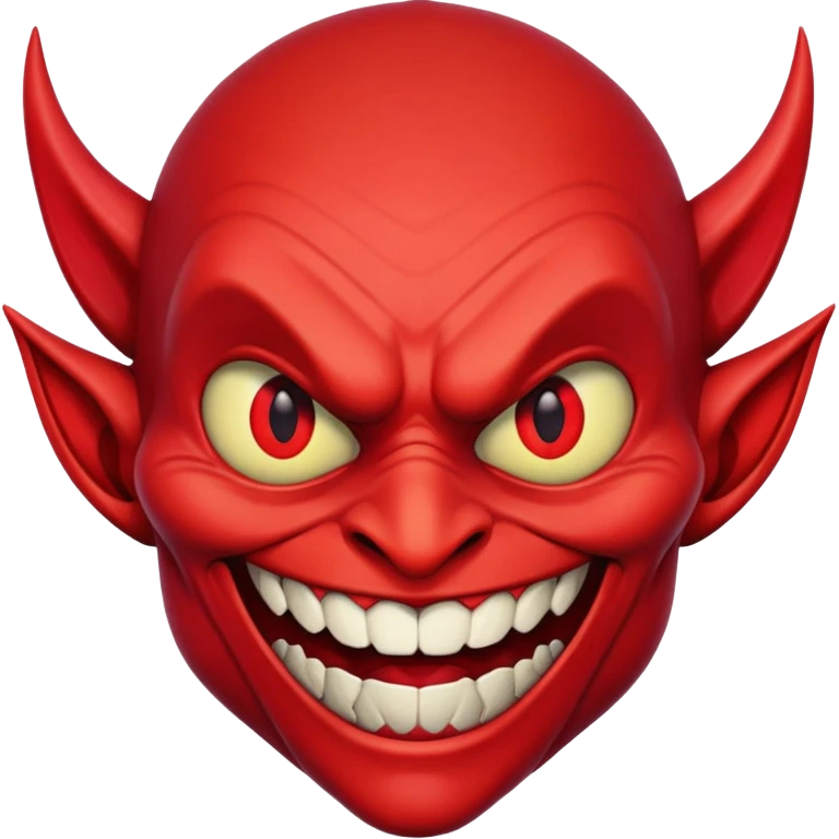 red goblin smile red eye emoji