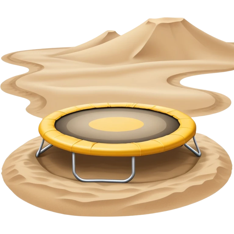 Trampoline in the middle of sand dunes
 emoji